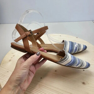 LUCKY BRAND Makaby Woven Slingback Striped Sandal Sz 10M